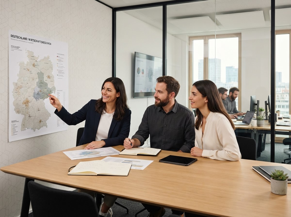 Wzrost Coin Mark advisory team reviewing portfolio data in a secure office setting